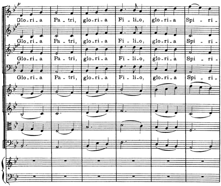 Ende des Satzes (Gloria)